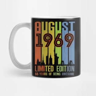 August 1969 55 Years Of Being Awesome Limited Edition Mug